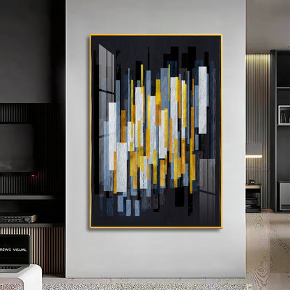 Geometric Fusion Premium Acrylic Vertical Wall Art