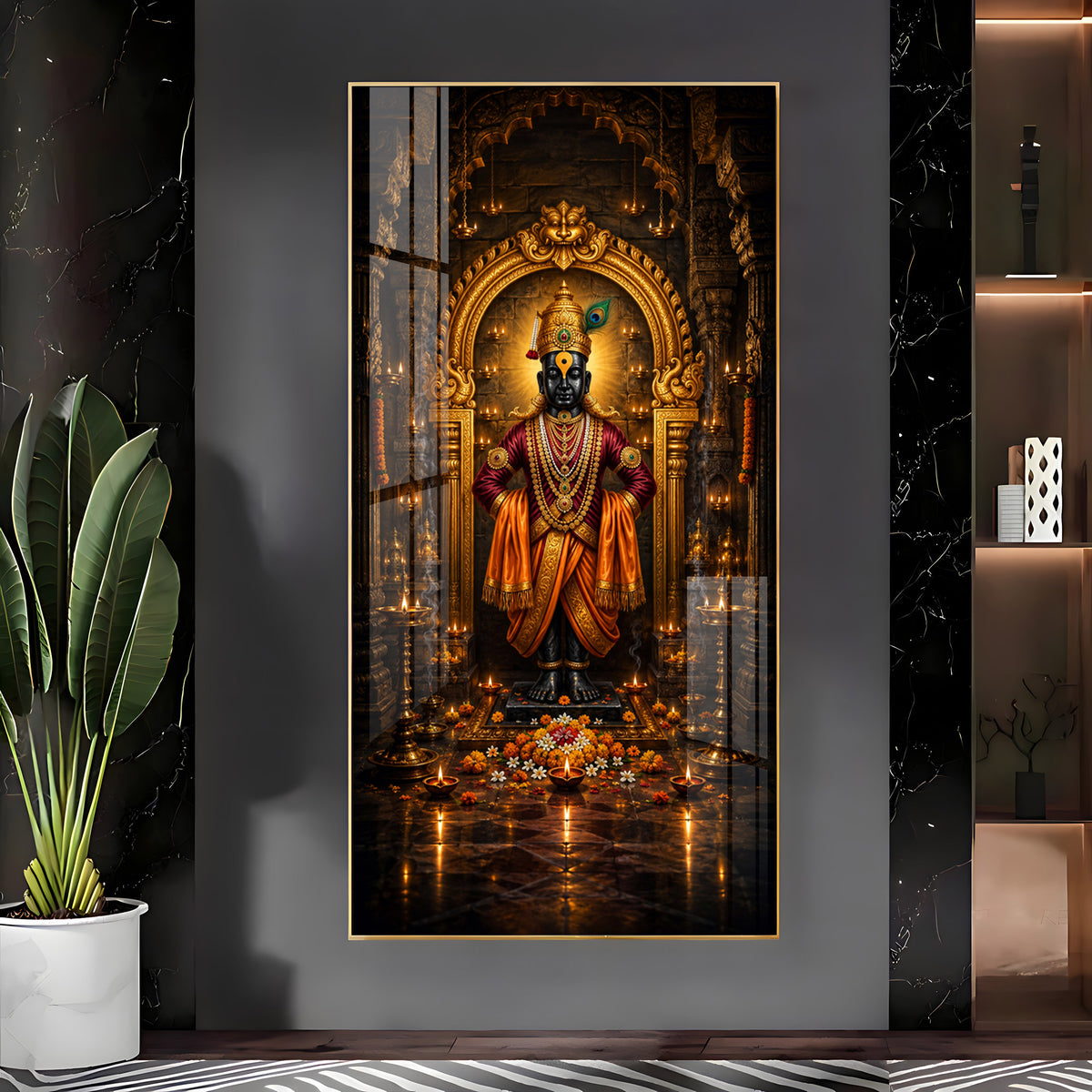Lord Vithoba Premium Acrylic Vertical Wall Art