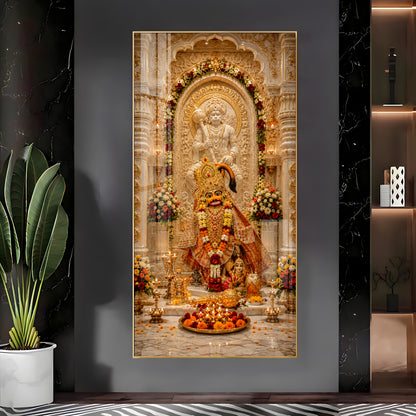 Divine Salangpur Hanumanji In Temple Premium Acrylic Vertical Wall Art