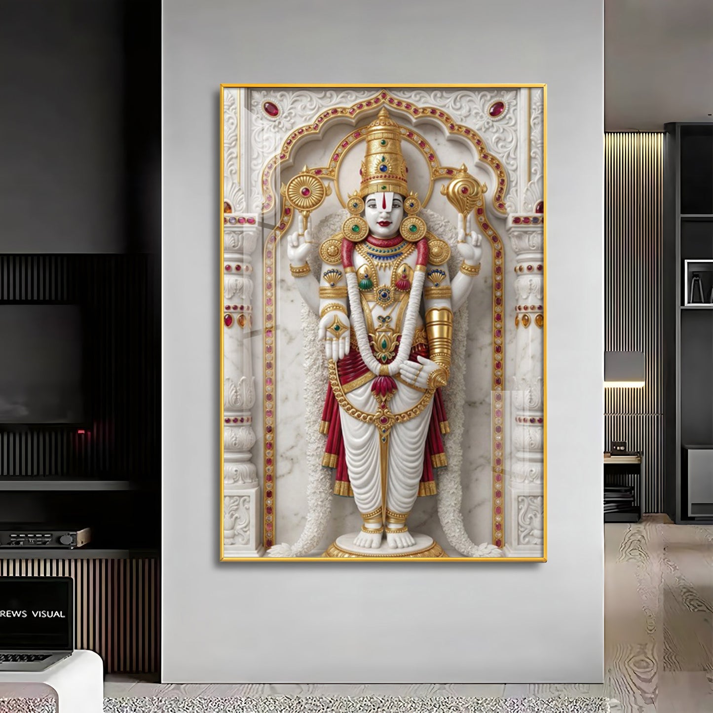 Divine Lord Murungan Ji Premium Acrylic Vertical Wall Art