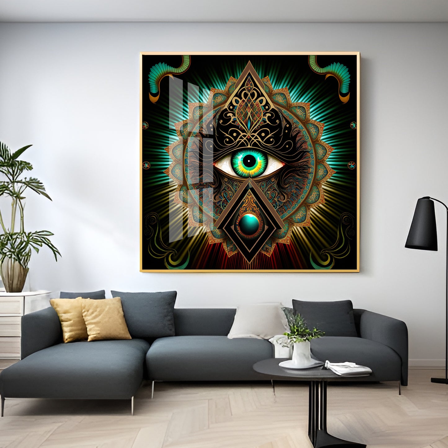 All-Seeing Eye Premium Acrylic Square Wall Art