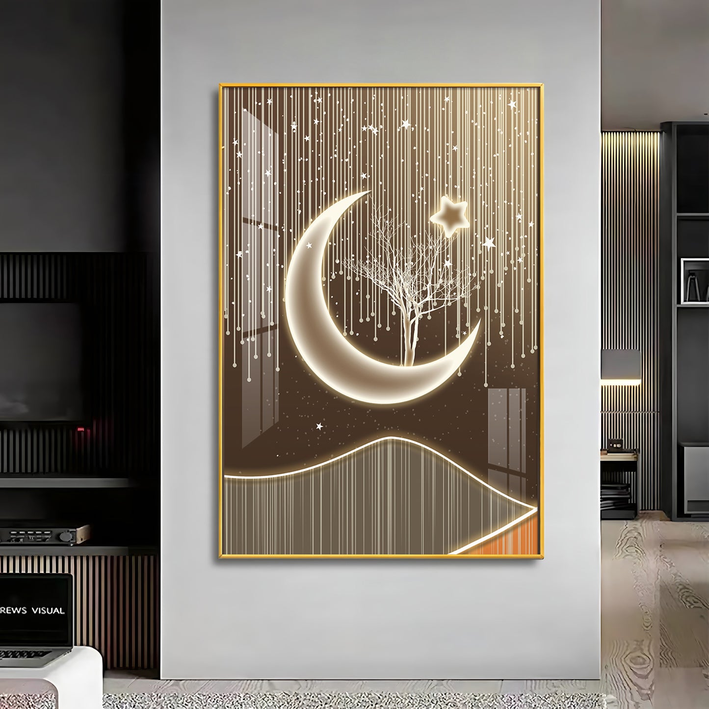 Half Moon Premium Acrylic Vertical Wall Art