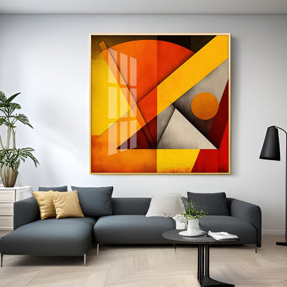 Colored Geometric Premium Acrylic Square Wall Art