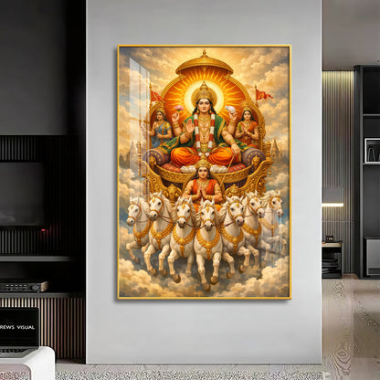 Jay Surya Dev Bhagwan Premium Acrylic Vertical Wall Art