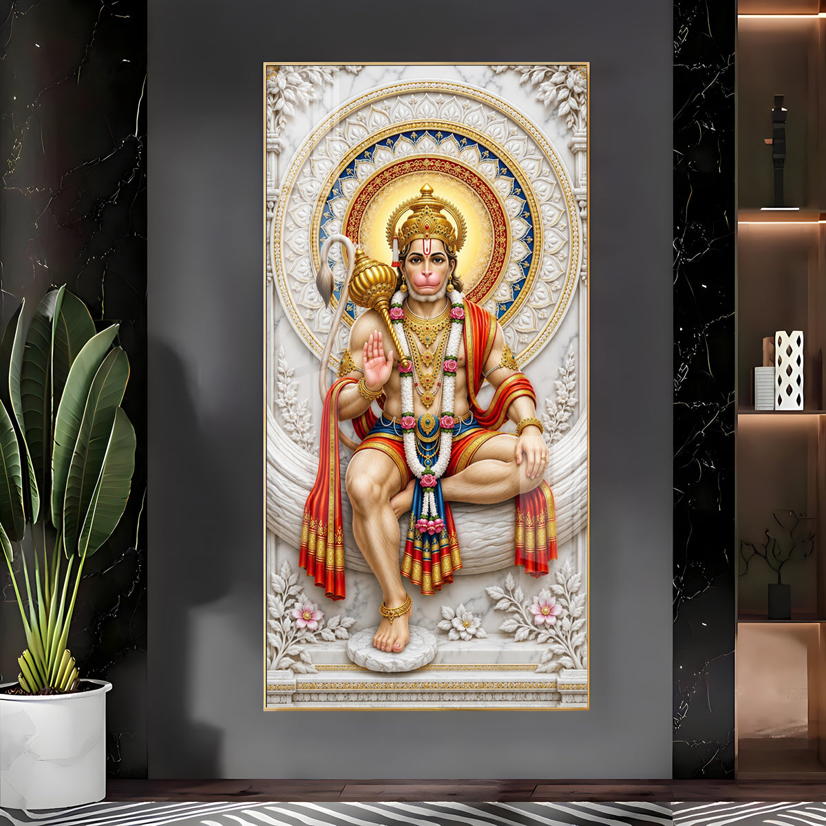 Sankat Mochan Premium Acrylic Vertical Wall Art