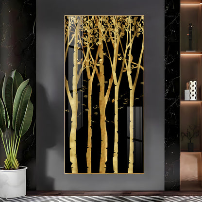 Flowers Abstract Landscape Premium Acrylic Vertical Wall Art