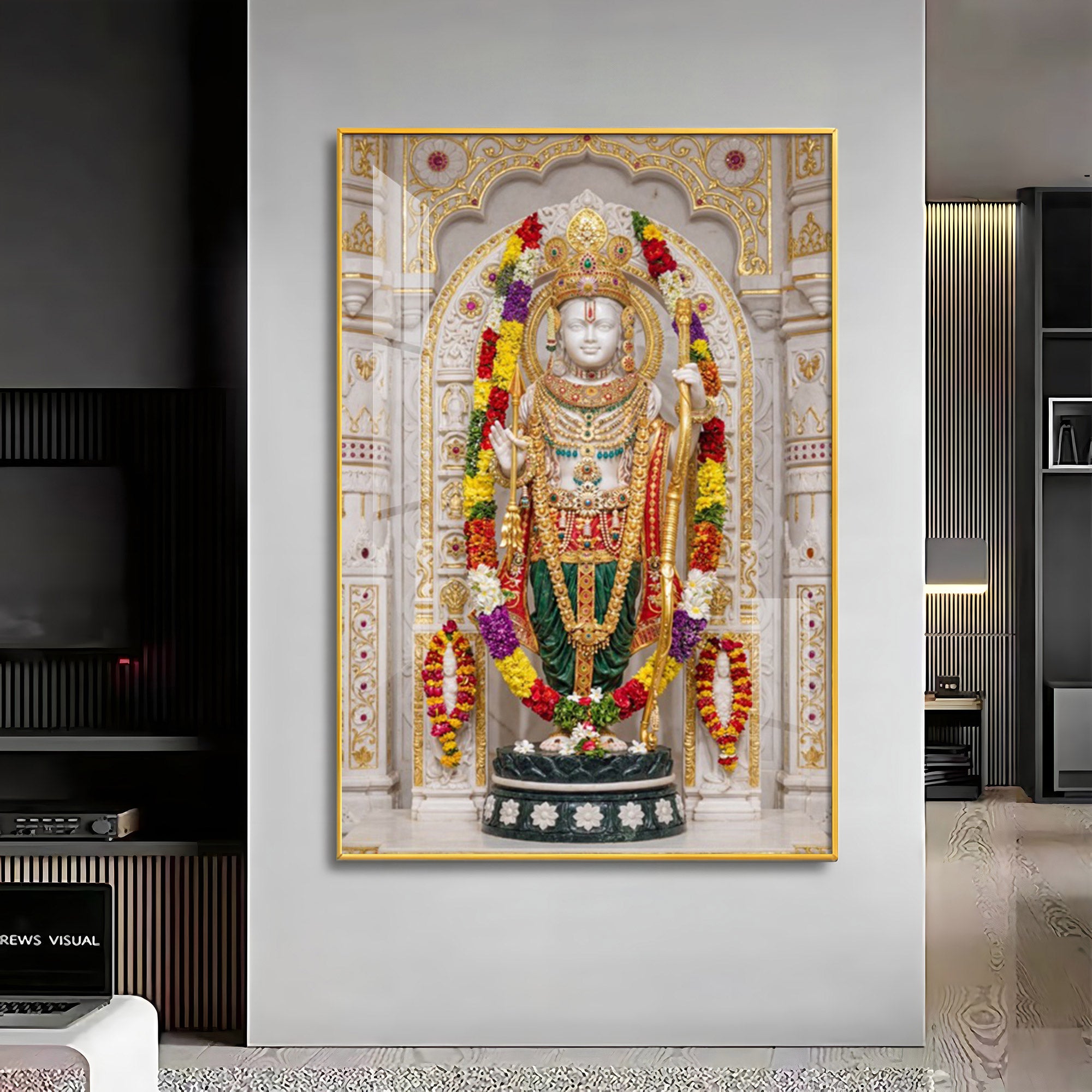 Lord Ram Premium Acrylic Vertical Wall Art