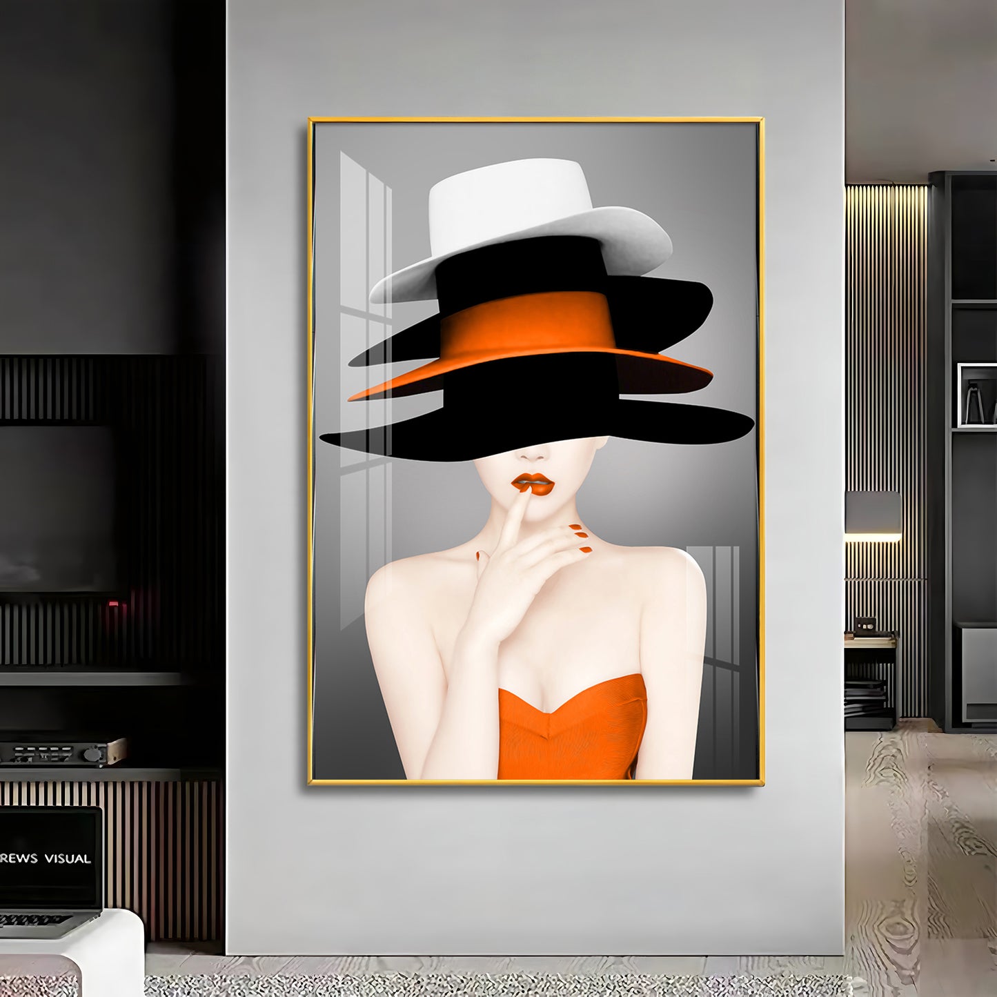 Modern Girl Classy Look Premium Acrylic Vertical Wall Art