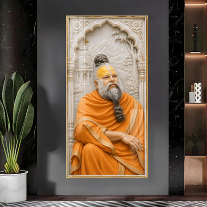 Sant Shri Premanand Ji Maharaj Premium Acrylic Vertical Wall Art