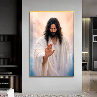 Depicting Jesus Christ Premium Acrylic Vertical Wall Art