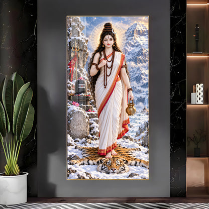 Divine Brahmacharini Mata Premium Acrylic Vertical Wall Art
