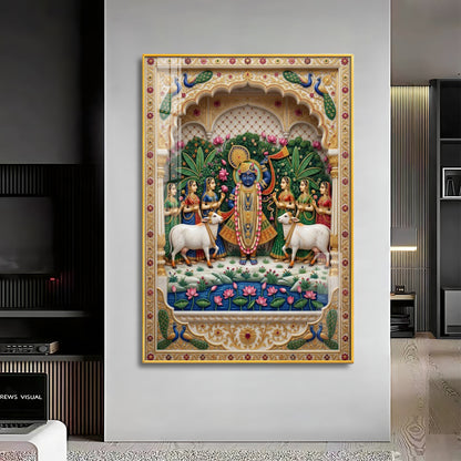 Lord Shrinathji Premium Acrylic Vertical Wall Art