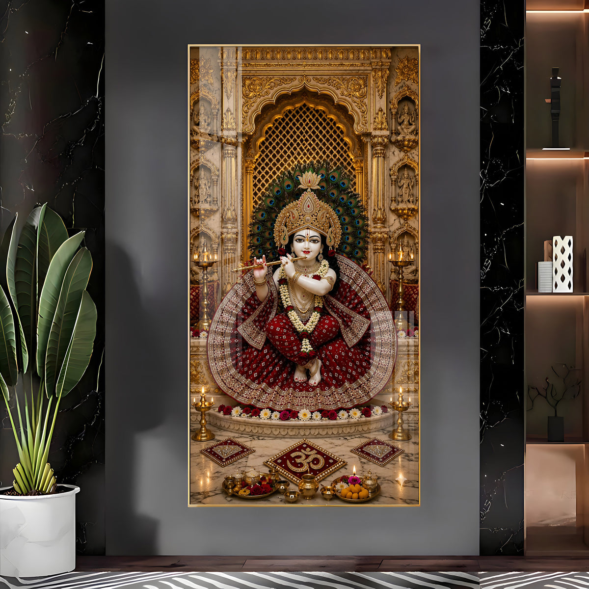 Divine Bal Gopal Krishna Premium Acrylic Vertical Wall Art