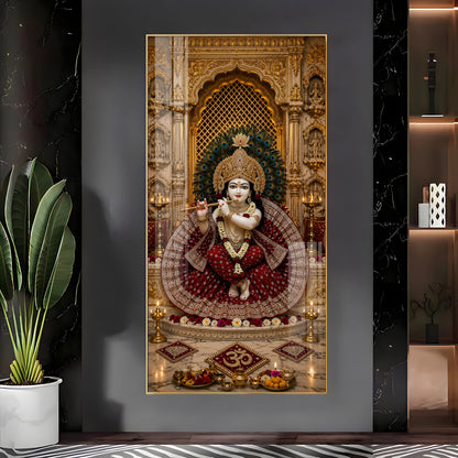 Divine Bal Gopal Krishna Premium Acrylic Vertical Wall Art