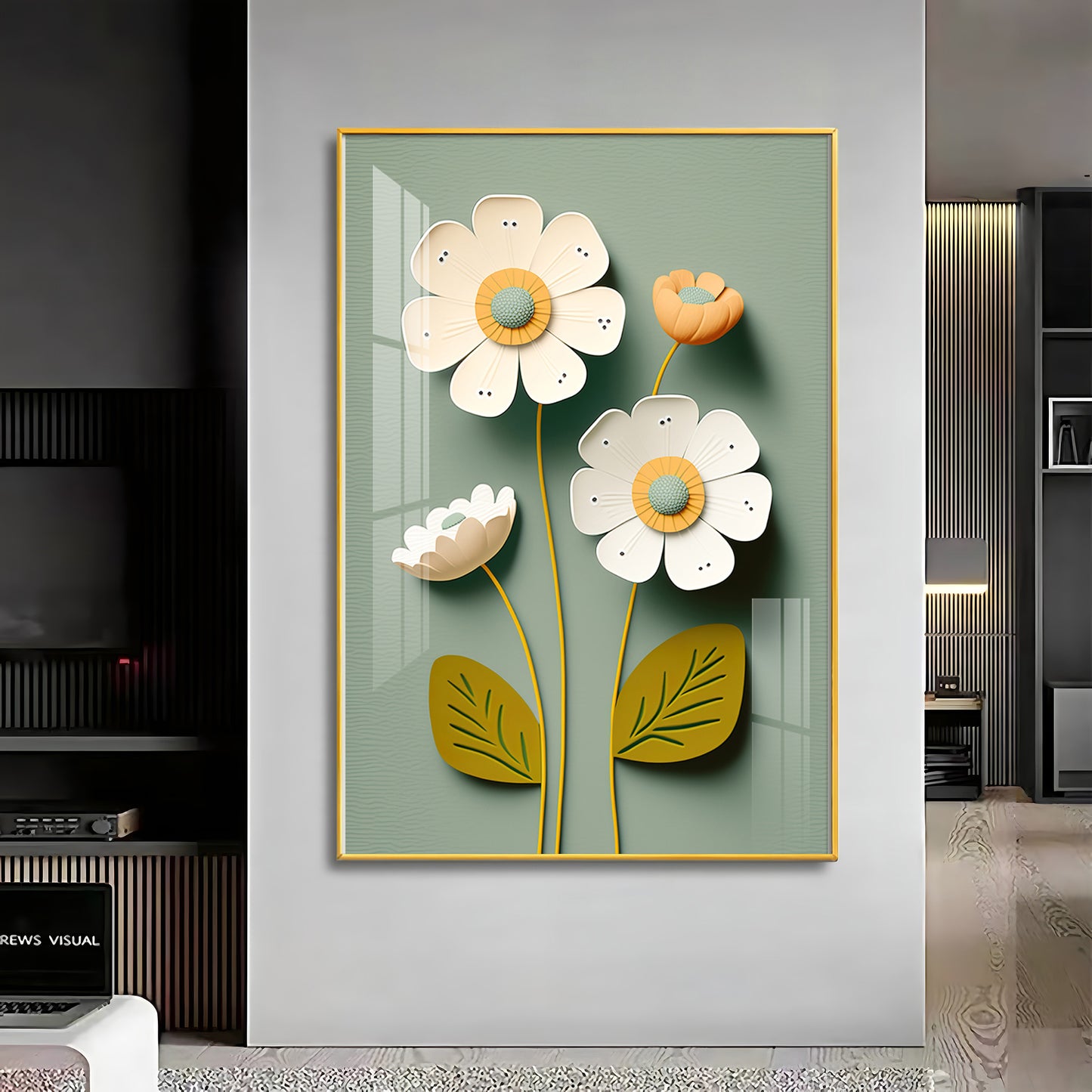 Bouquet Of Flowers Premium Acrylic Vertical Wall Art