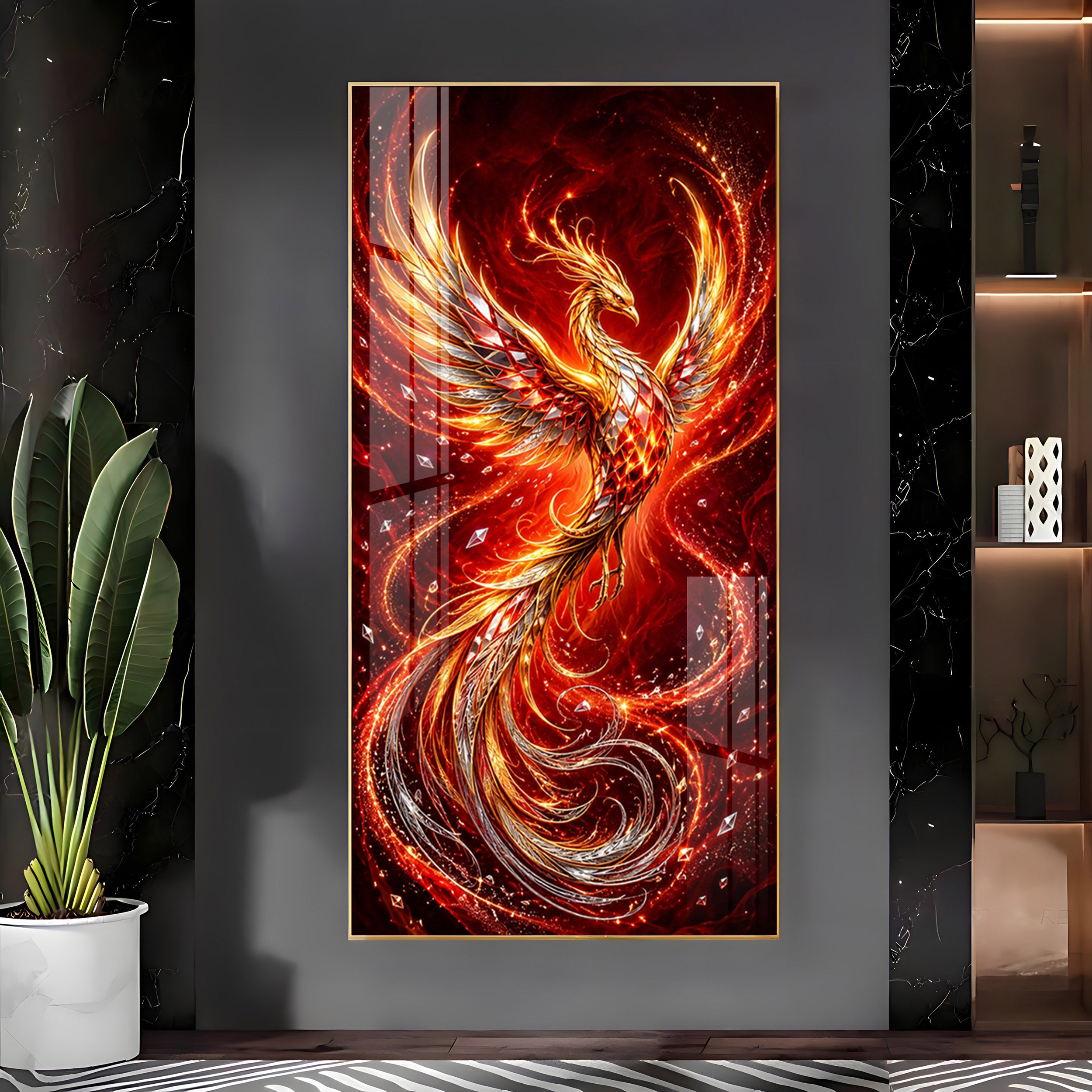 Beautiful Phoenix Premium Acrylic Vertical Wall Art