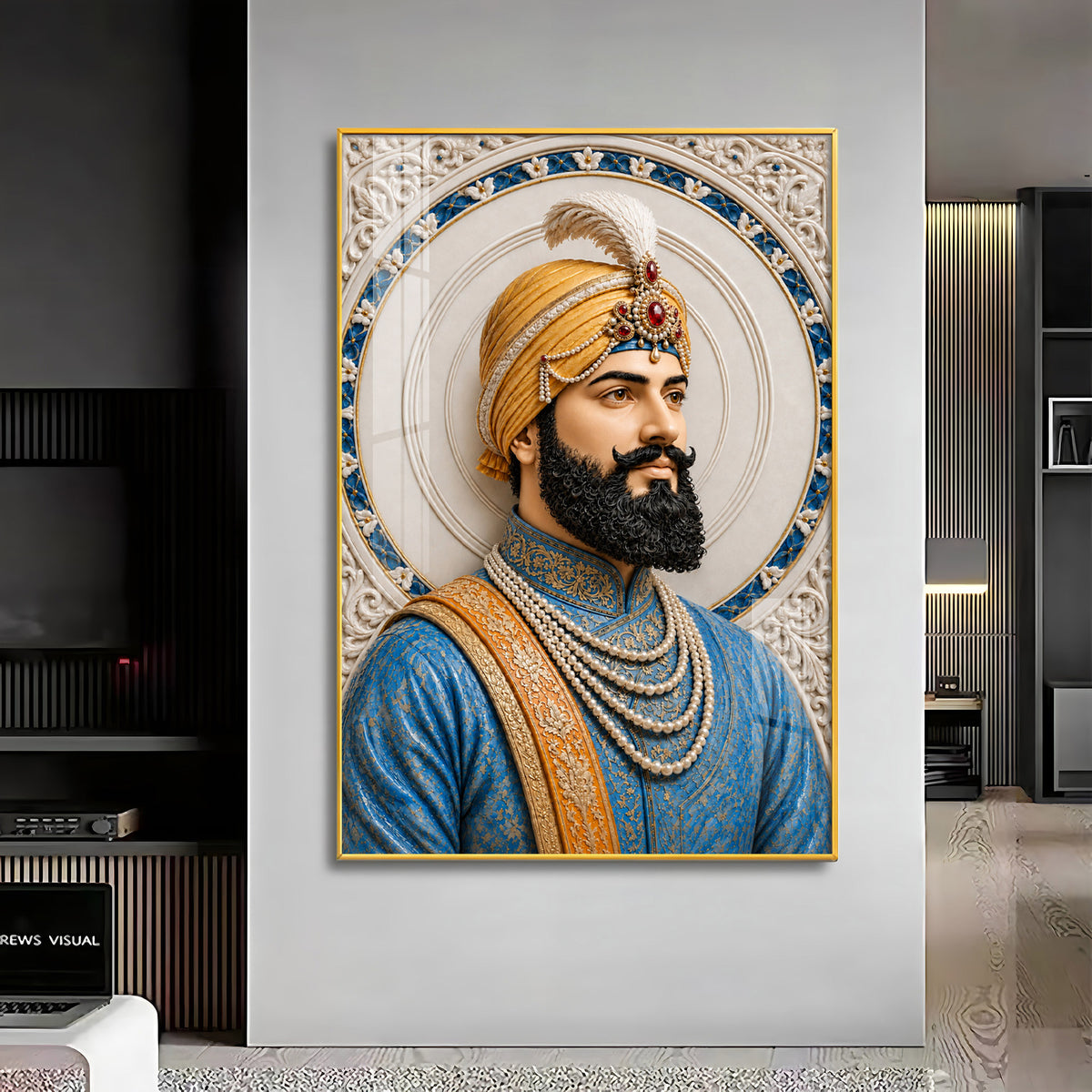 Divine Guru Gobind Singh Ji Premium Acrylic Vertical Wall Art