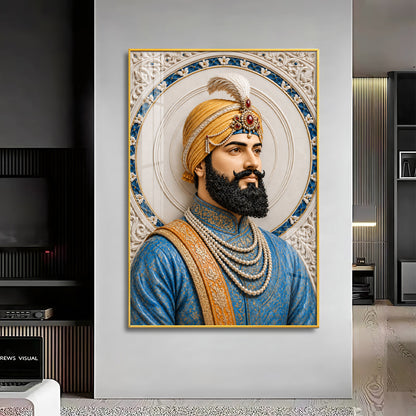 Divine Guru Gobind Singh Ji Premium Acrylic Vertical Wall Art