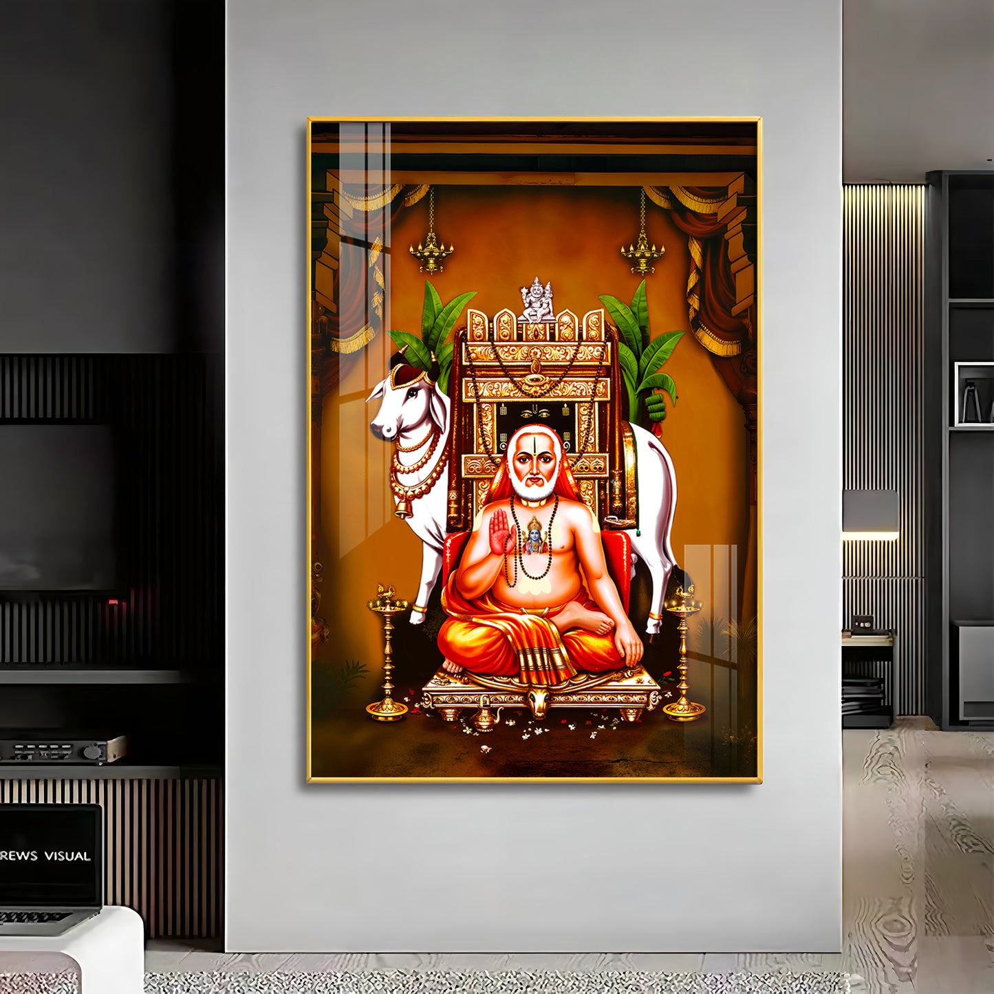 Sri Raghavendra Swamy Premium Acrylic Vertical Wall Art