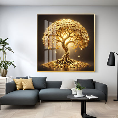 The Eternal Tree Kalpavriksha Premium Acrylic Square Wall Art
