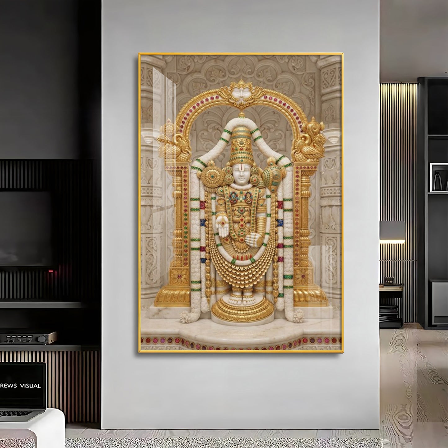Lord Raja Ram Premium Acrylic Vertical Wall Art