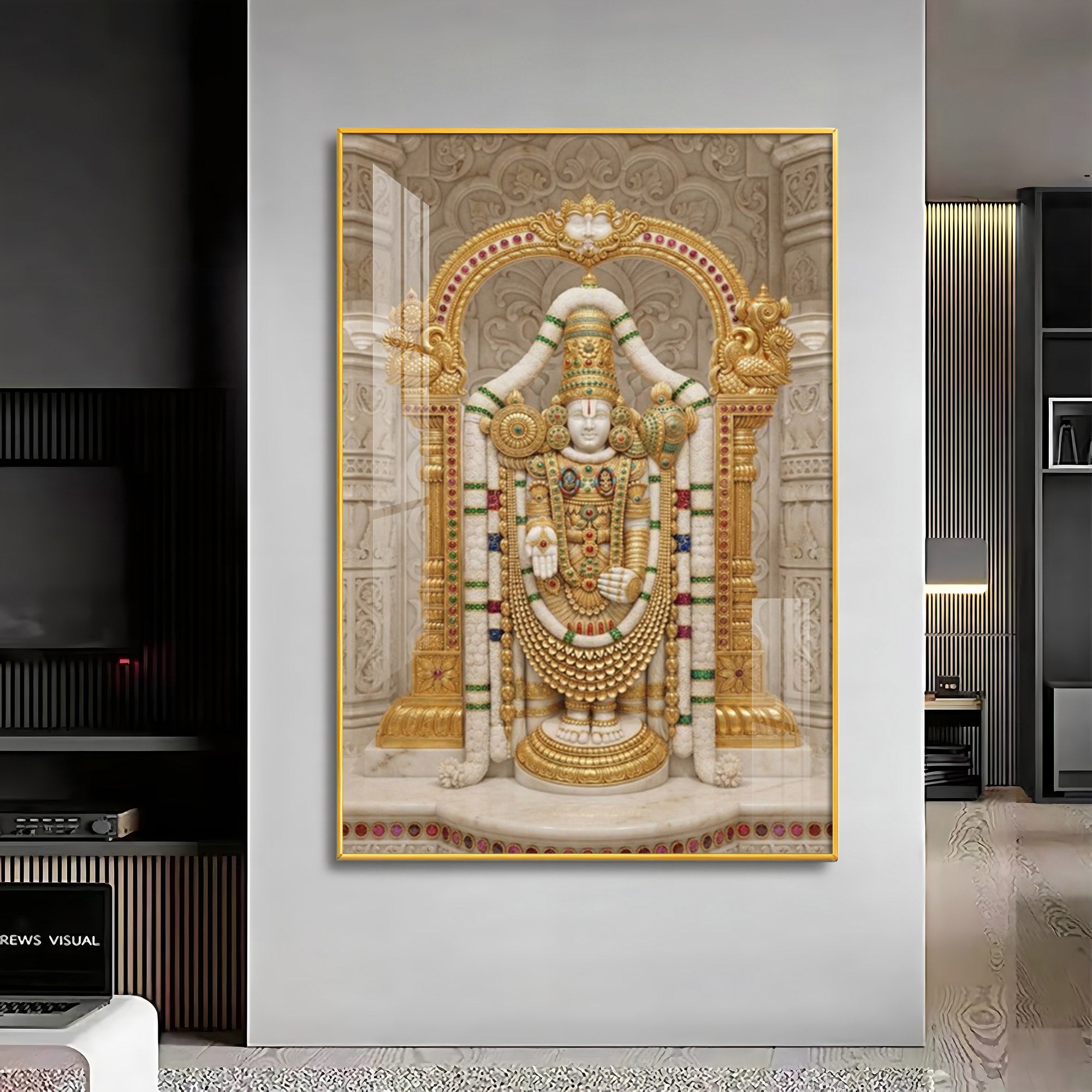 Lord Raja Ram Premium Acrylic Vertical Wall Art