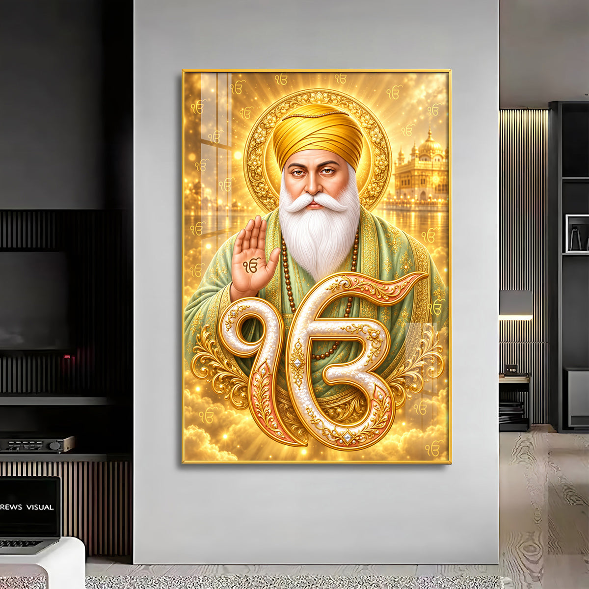 Divine Sri Guru Nanak Dev Ji Premium Acrylic Vertical Wall Art