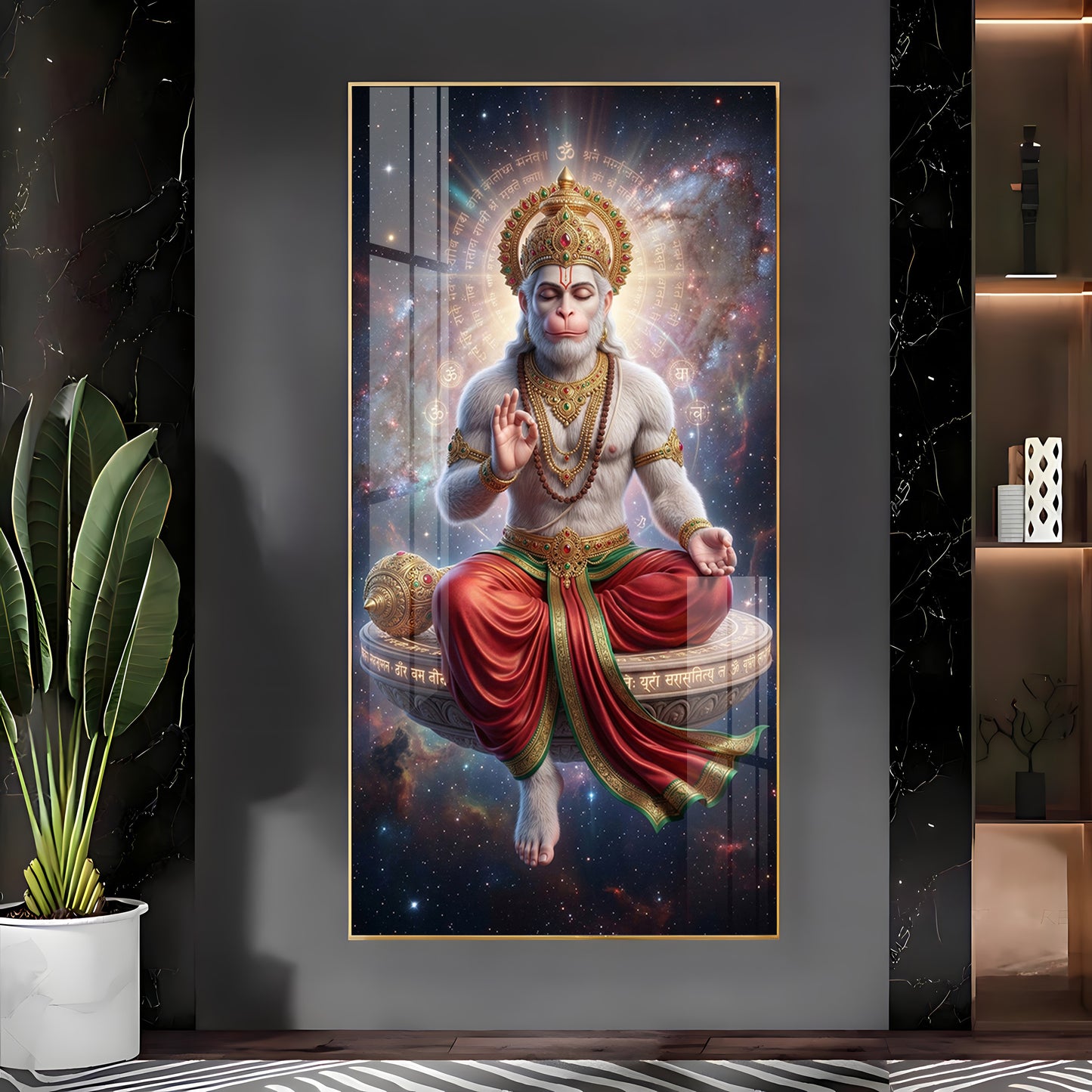 Hanuman's Blessing Premium Acrylic Vertical Wall Art
