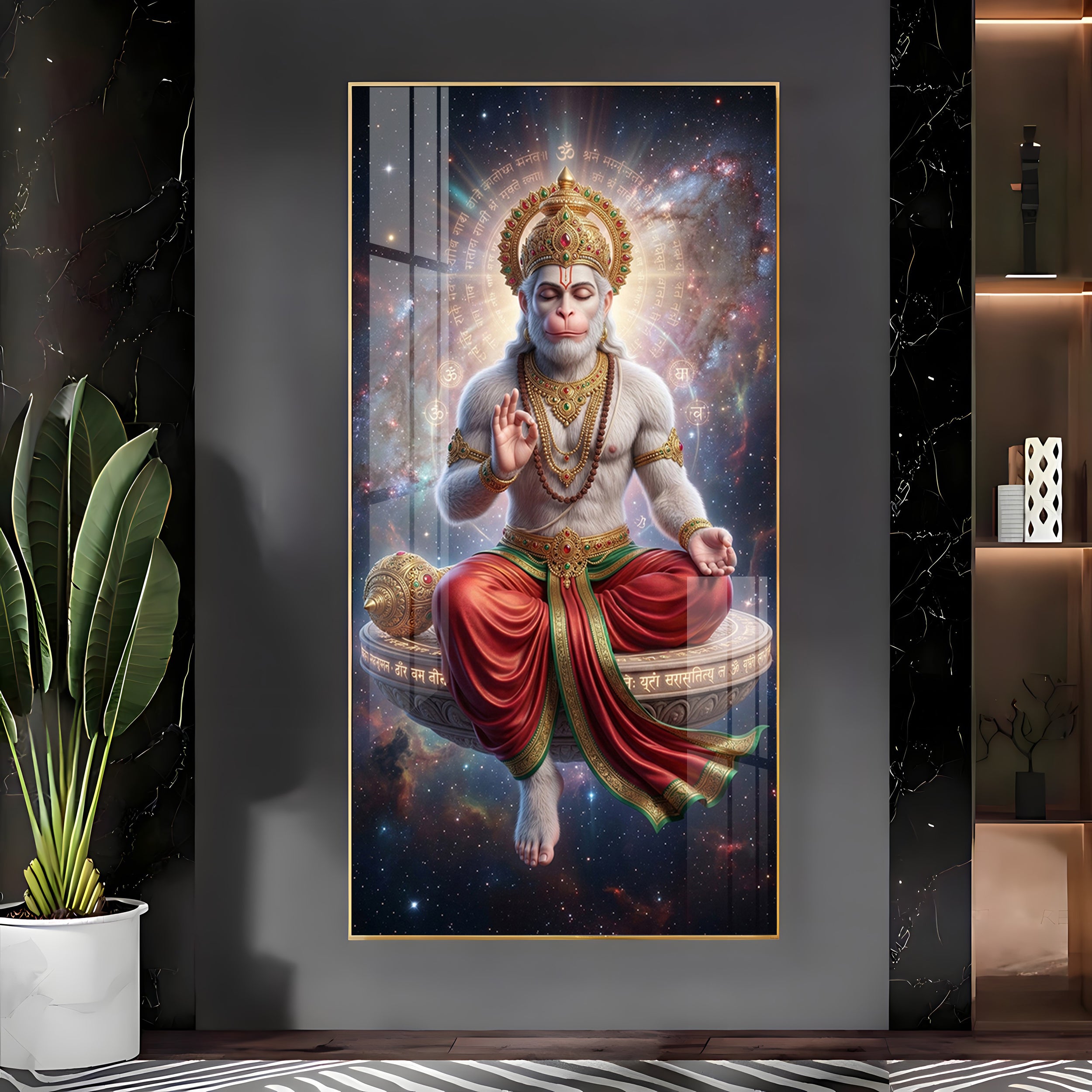 Hanuman's Blessing Premium Acrylic Vertical Wall Art