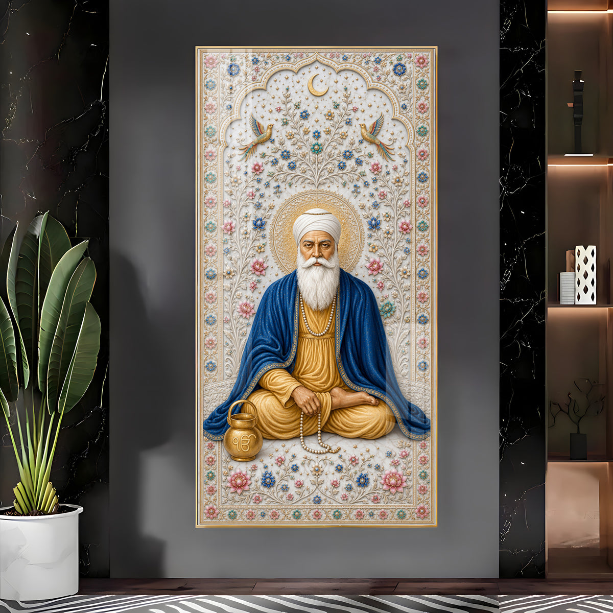 Holy Guru Nanak Dev Ji Premium Acrylic Vertical Wall Art