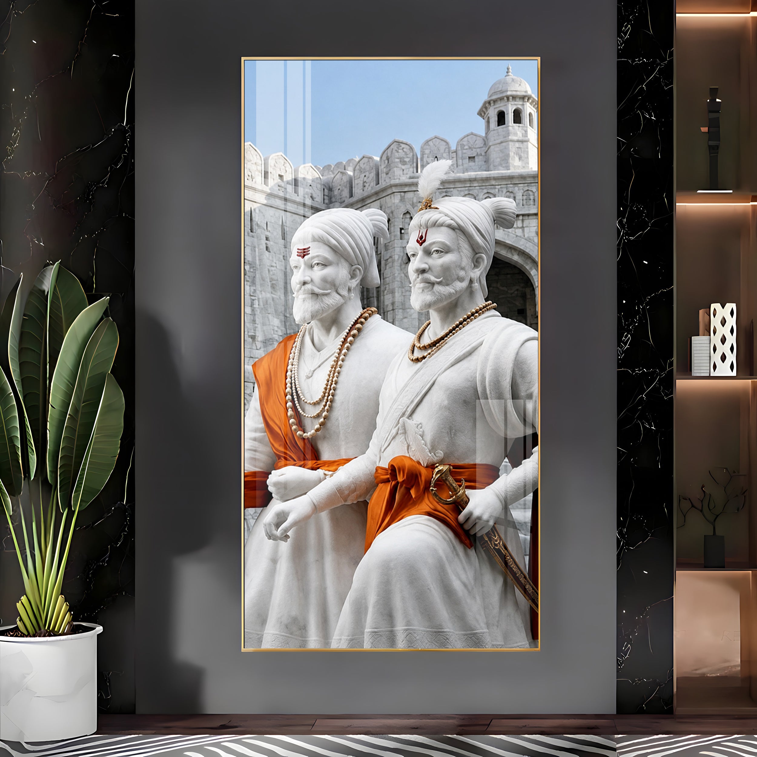 Chhatrapati Shivaji Maharaj & Sambhaji Maharaj Premium Acrylic Vertical Wall Art