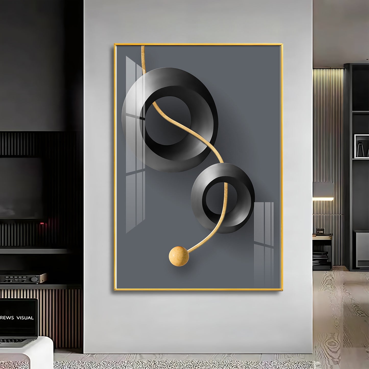 Aerial Rings Premium Acrylic Vertical Wall Art