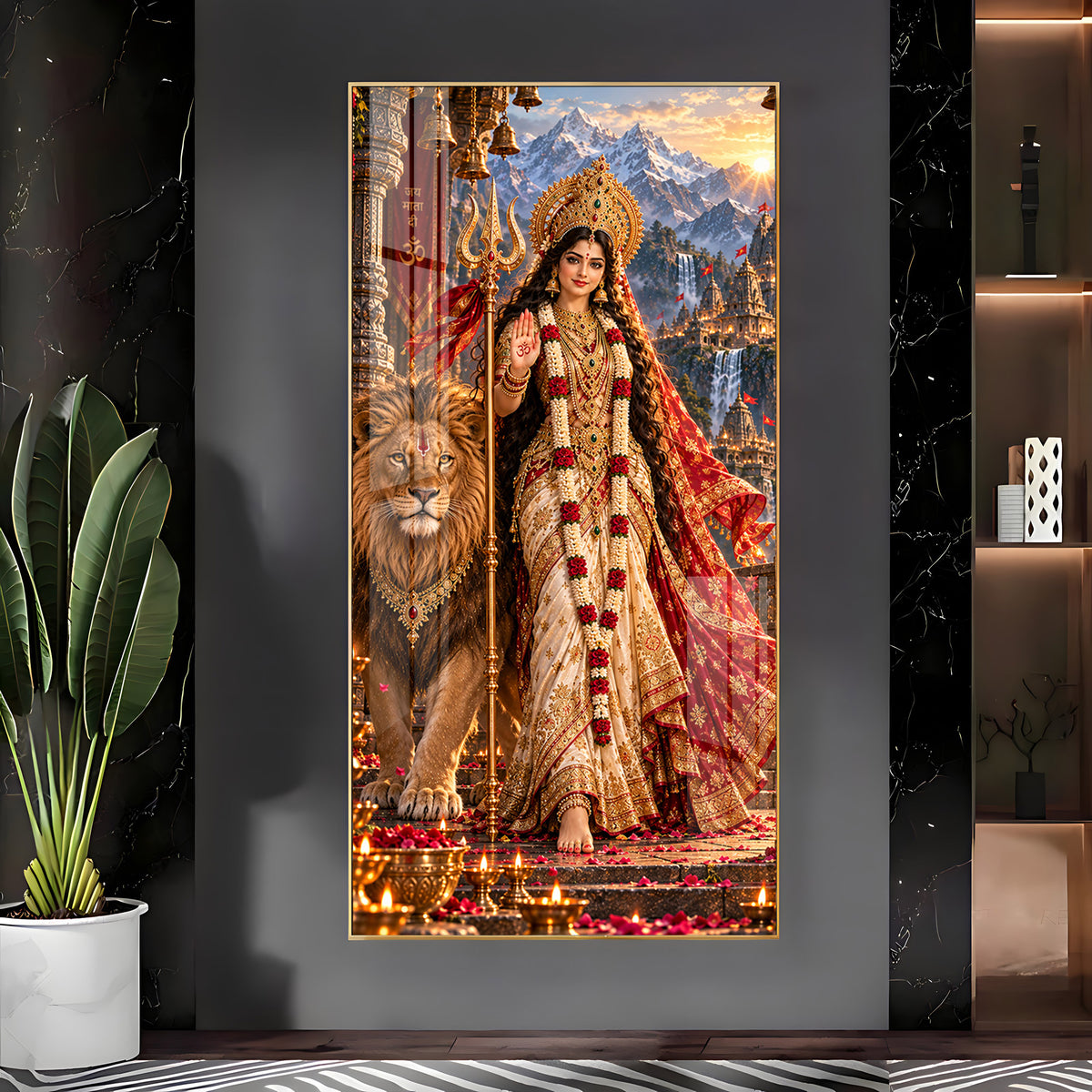 Maa Ambe Premium Acrylic Vertical Wall Art