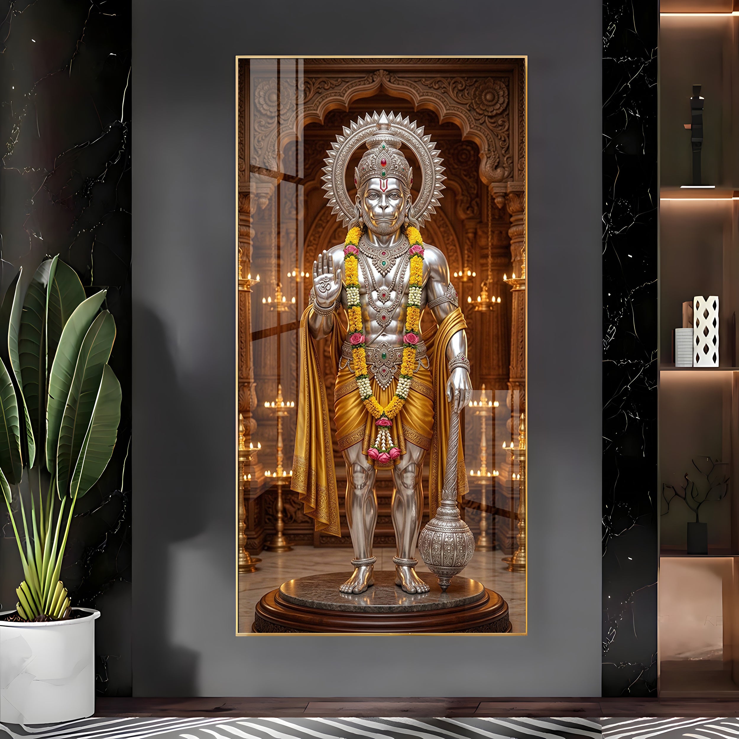 Jay Bajrangbali Premium Acrylic Vertical Wall Art