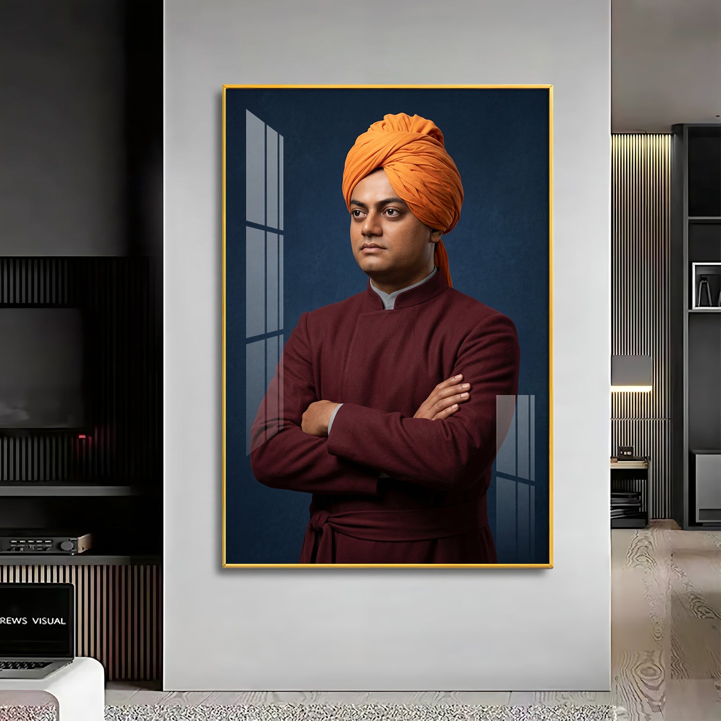 Shri Swami Vivekanand Premium Acrylic Vertical Wall Art