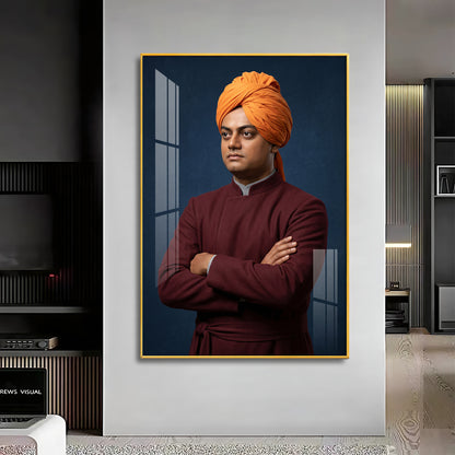 Shri Swami Vivekanand Premium Acrylic Vertical Wall Art