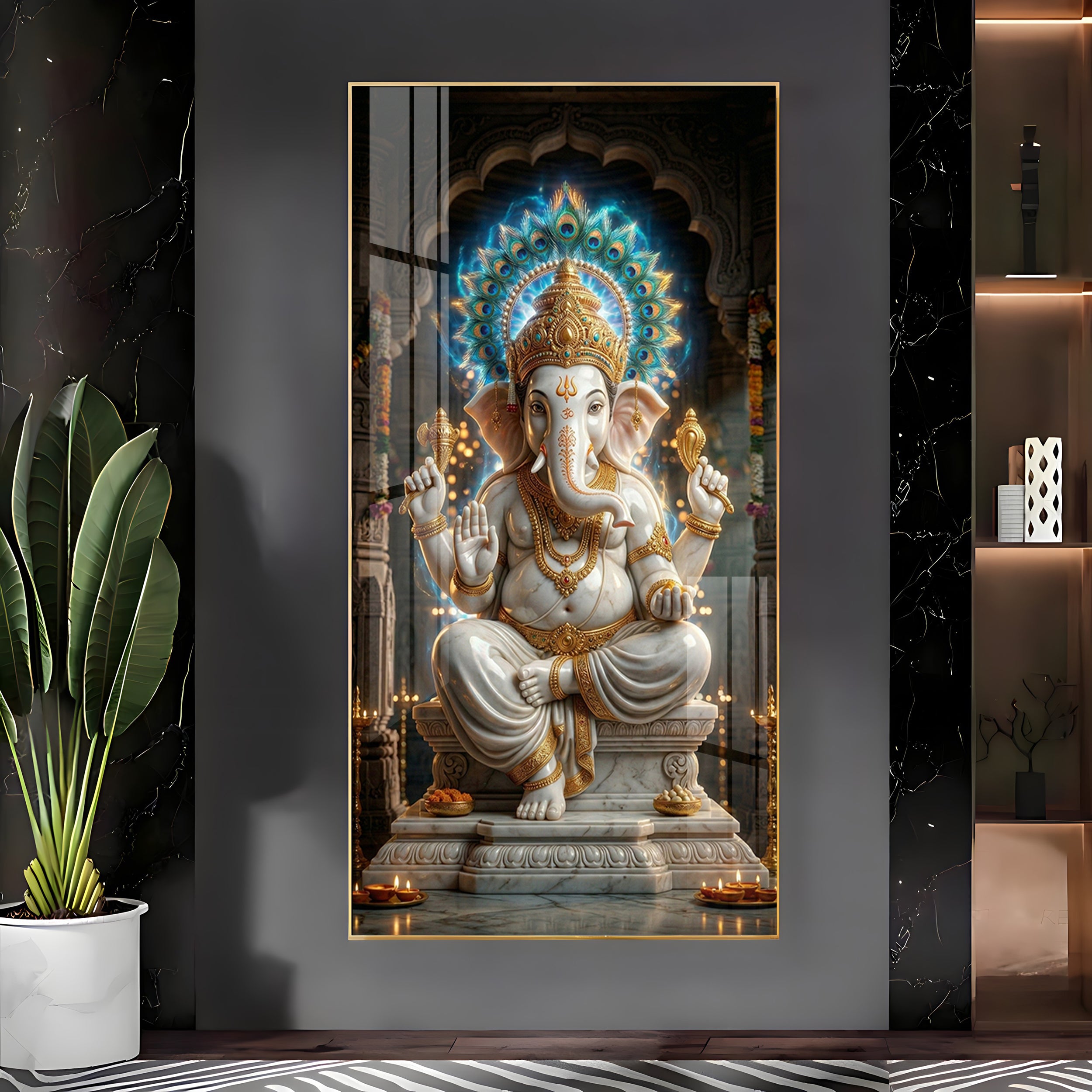 Ganesha Essence Premium Acrylic Vertical Wall Art