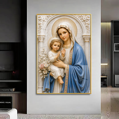Divine Mother Mary Premium Acrylic Vertical Wall Art