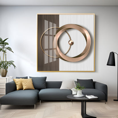 Modern Gold Geometric Premium Acrylic Square Wall Art