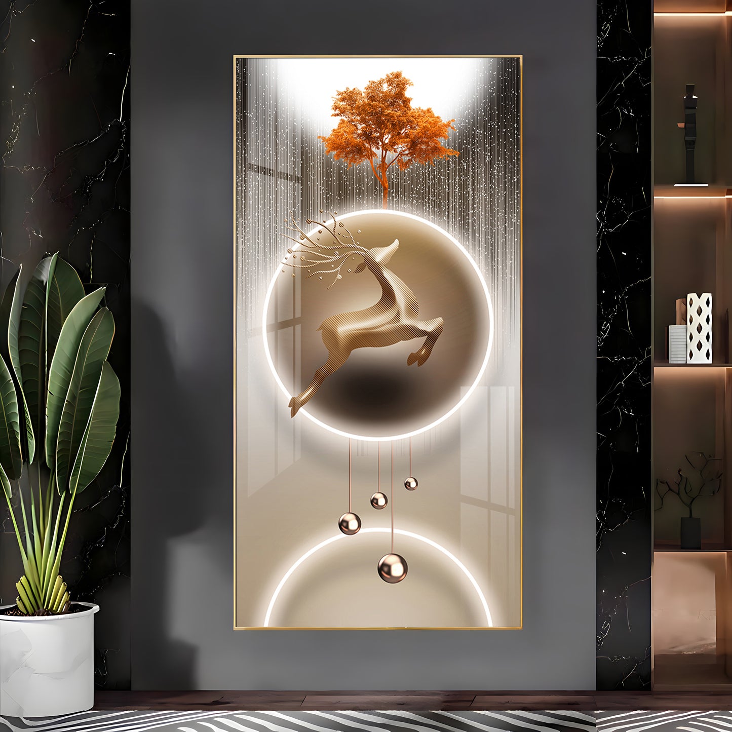 Deerly Decorated Premium Acrylic Vertical Wall Art
