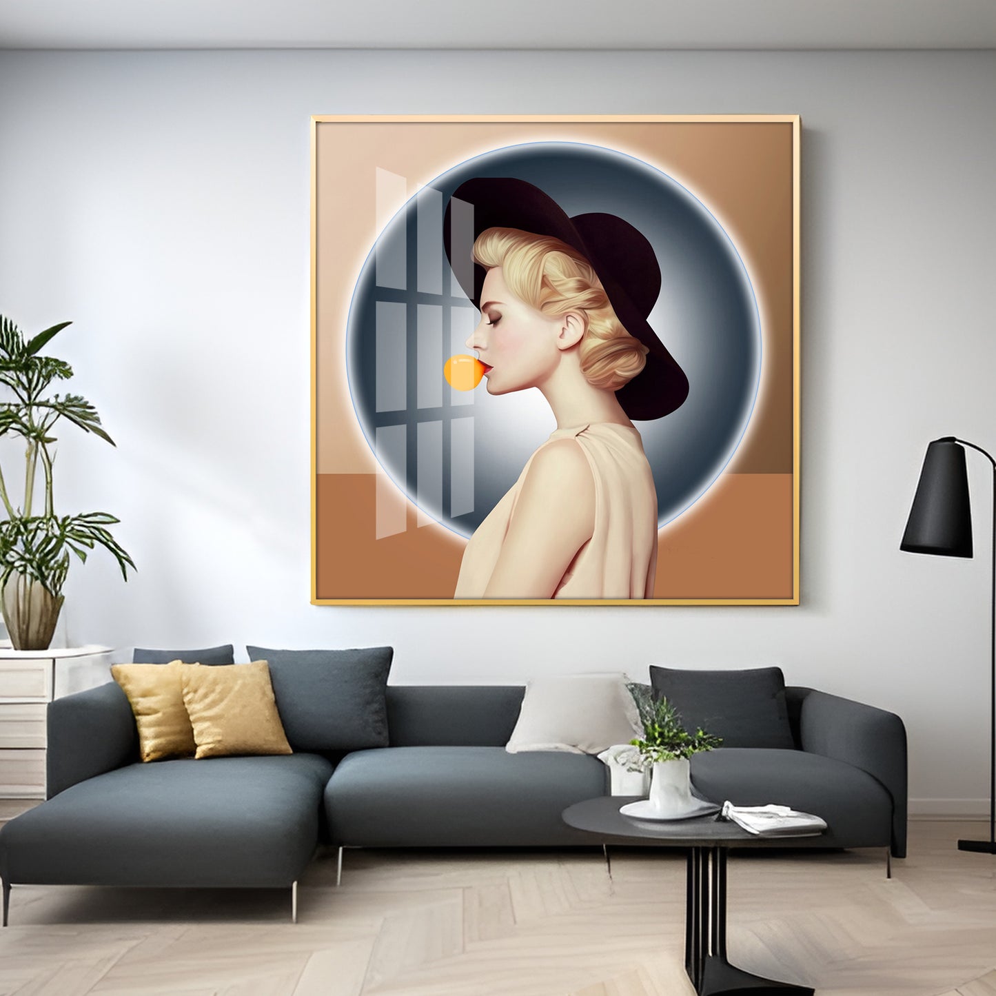 Modern Woman Premium Acrylic Square Wall Art
