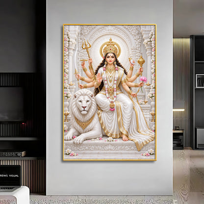 Mata Sherawali Premium Acrylic Vertical Wall Art