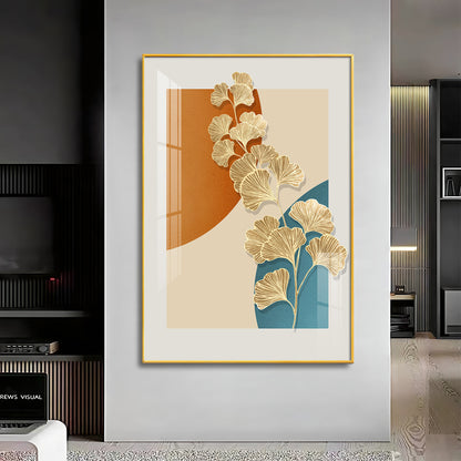 Ginko Leaf Premium Acrylic Vertical Wall Art