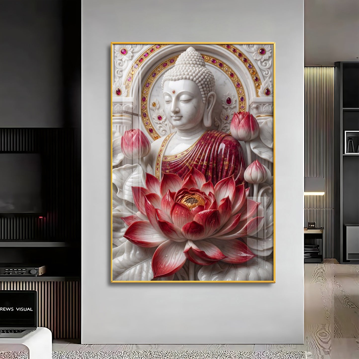 Serenity of Buddha Premium Acrylic Vertical Wall Art