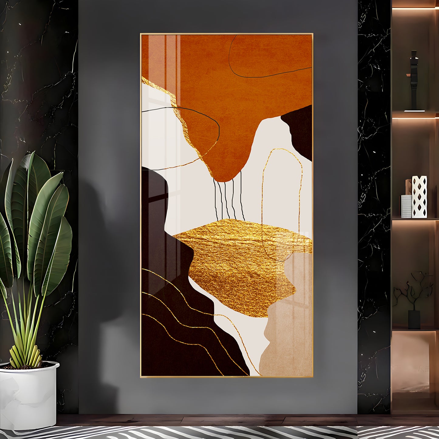 Eternal Waves Modern Abstract Premium Acrylic Vertical Wall Art