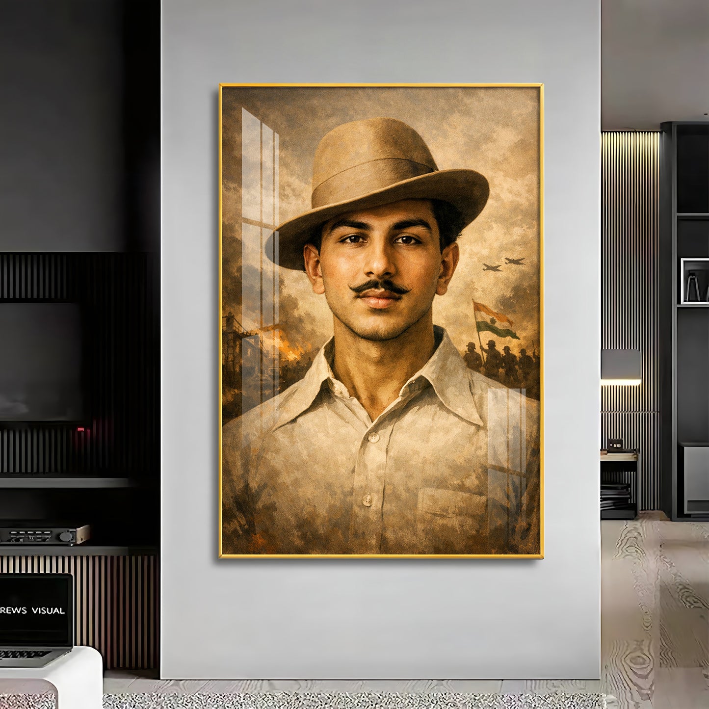 Shaheed Bhagat Singh Premium Acrylic Vertical Wall Art