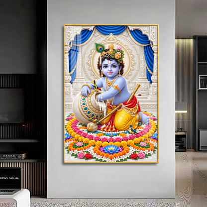 Joyful Bal Gopal Premium Acrylic Vertical Wall Art