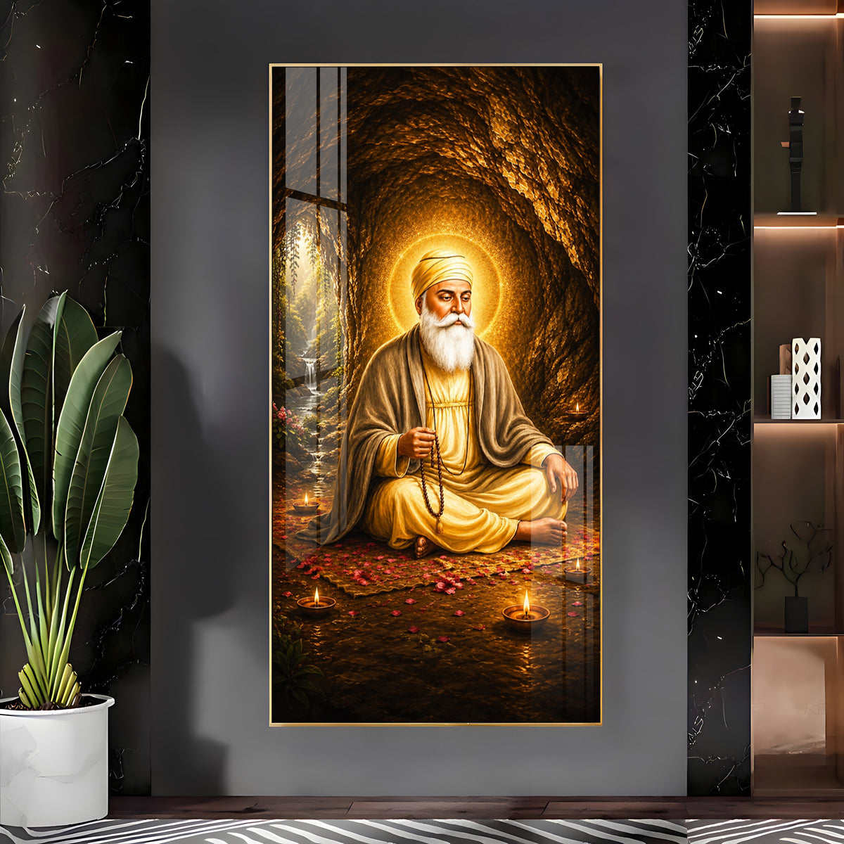 Divine Guru Nanak Dev Ji Premium Acrylic Vertical Wall Art