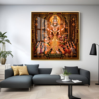 God Swarna Akarshana Bhairava Premium Acrylic Square Wall Art