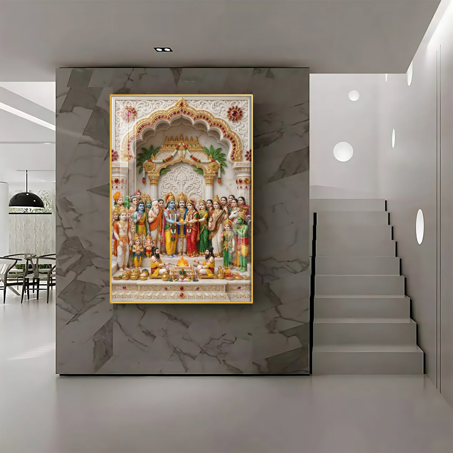 Jay Shri Ram Darbar Premium Acrylic Vertical Wall Art